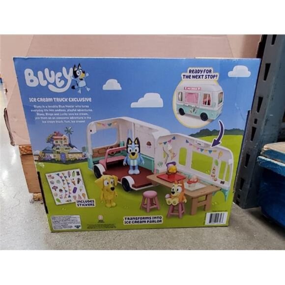 Bluey's Ice Cream Truck Transforming Playset [Includes Bluey Bingo & Lucky!] - Picture 6 of 8